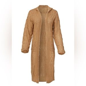 Venus - Fringe Detail Hooded Duster, size M